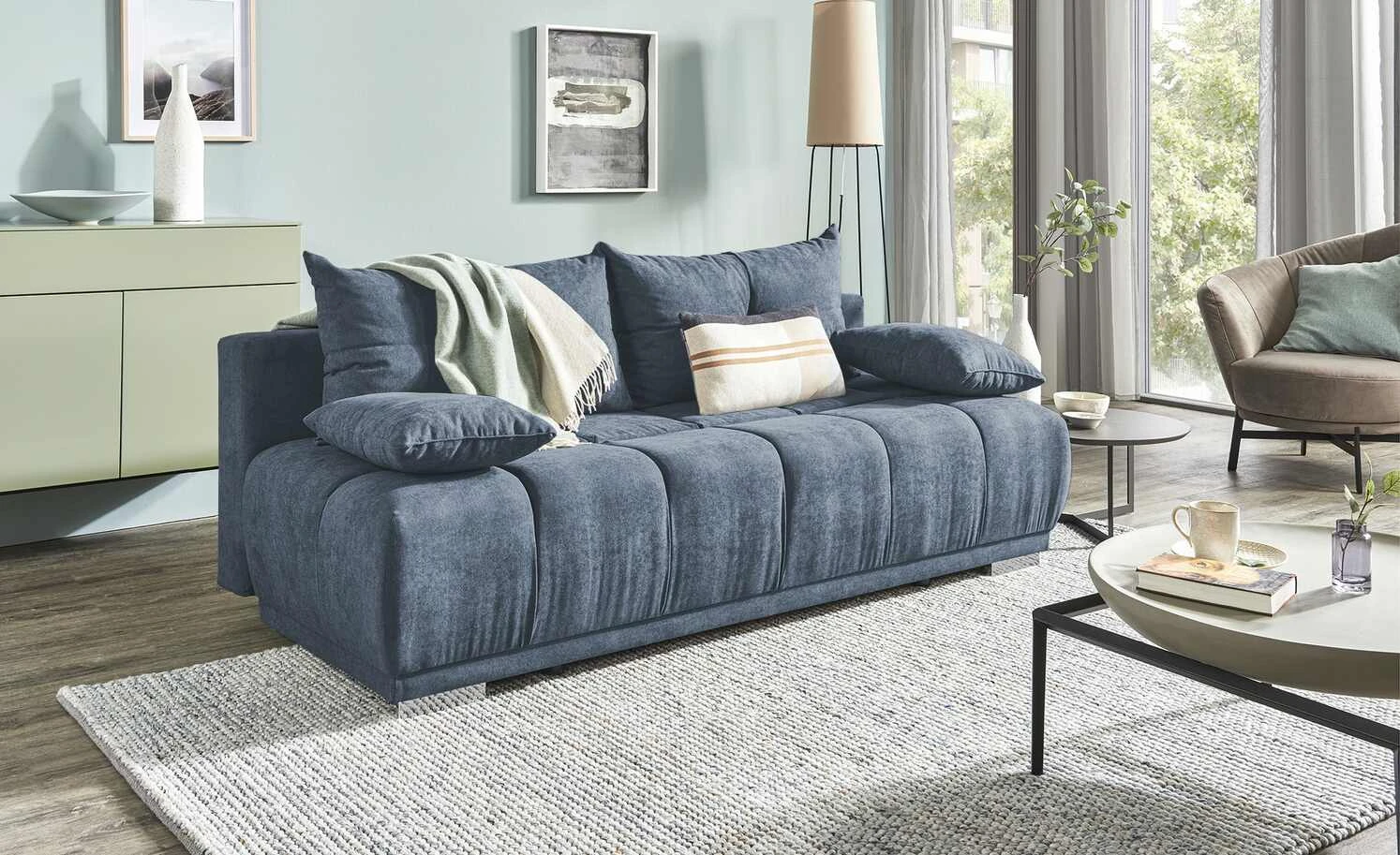 switch Schlafsofa mit Boxspringpolsterung Gala | Dunkelblau 3 switch Schlafsofa mit Boxspringpolsterung Gala | Dunkelblau