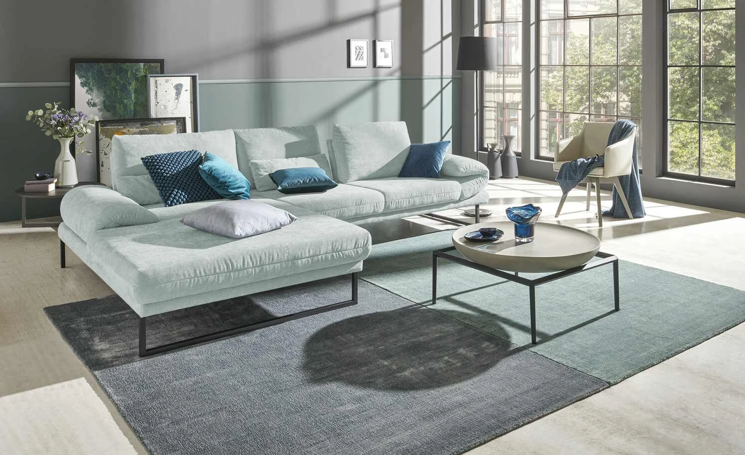 Max Schelling Ecksofa Signum | Blau-Grau links Erweiterte Funktion 3 Max Schelling Ecksofa Signum | Blau-Grau links Erweiterte Funktion