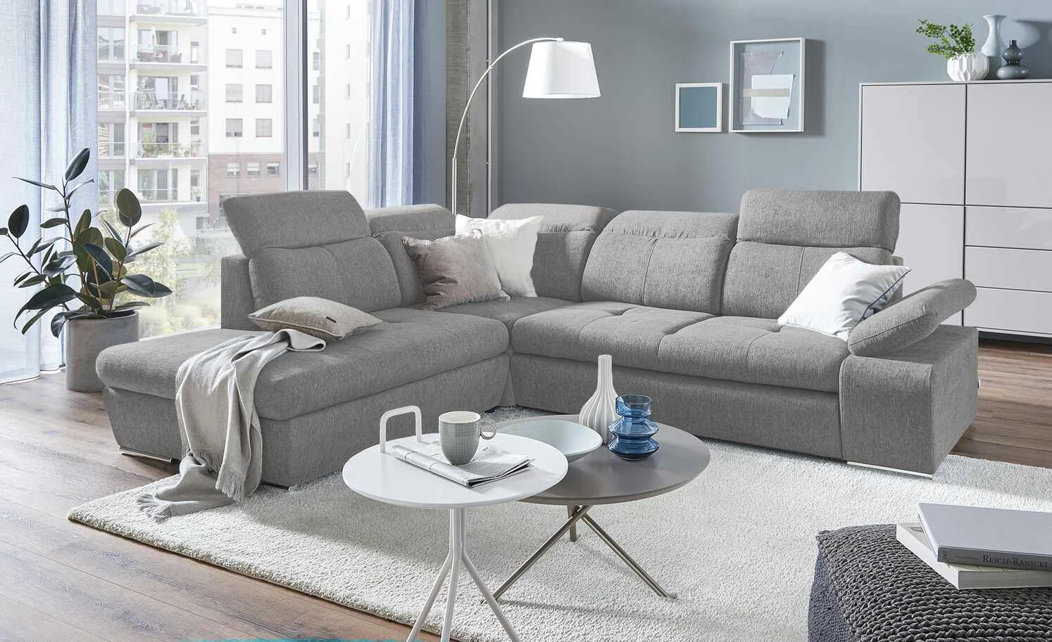 switch Ecksofa Avilla | Hellgrau links Grundfunktion 3 switch Ecksofa Avilla | Hellgrau links Grundfunktion