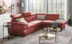 uno Ecksofa Town | Rot rechts Erweiterte Funktion
