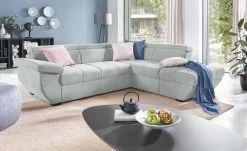 uno Ecksofa Formula | Argent (Hellgrau) rechts Erweiterte Funktion