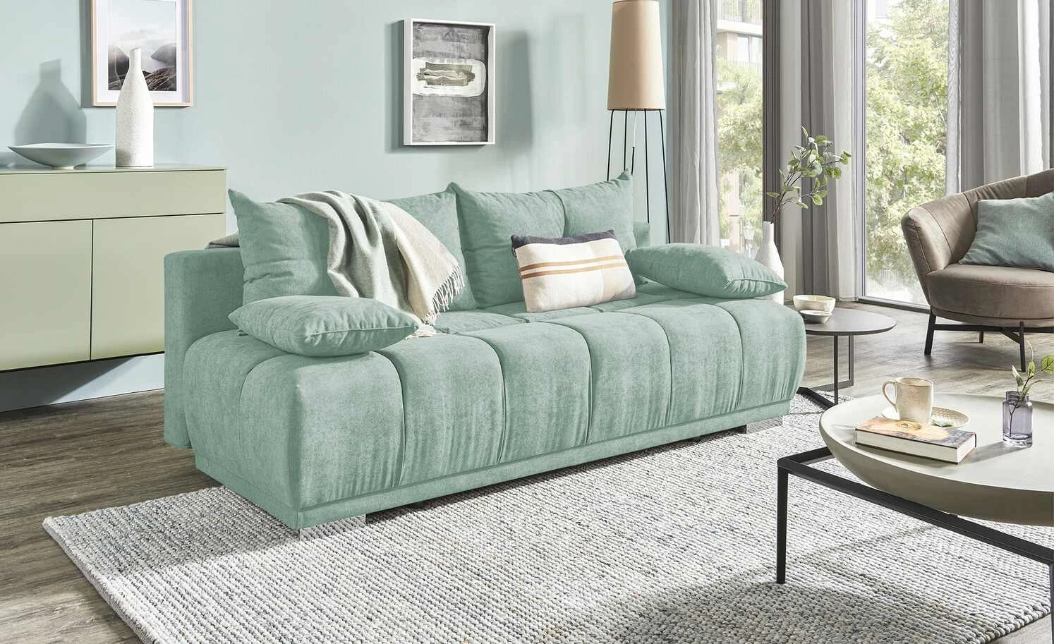 switch Schlafsofa mit Boxspringpolsterung Gala | Mint (Hellgrün) 3 switch Schlafsofa mit Boxspringpolsterung Gala | Mint (Hellgrün)