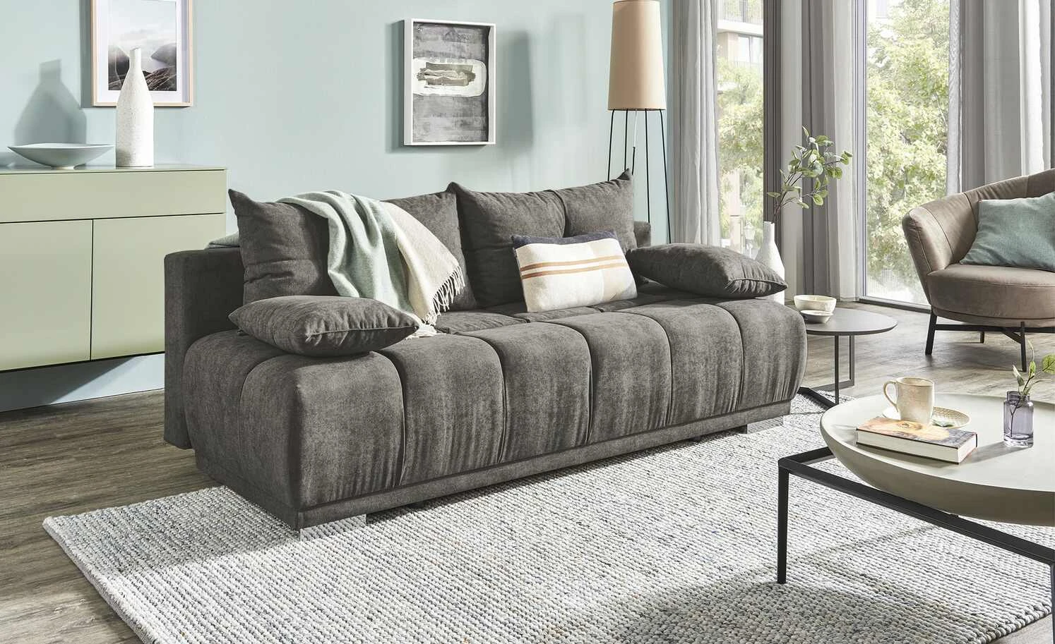 switch Schlafsofa mit Boxspringpolsterung Gala | Schokolade (Grau-Braun) 3 switch Schlafsofa mit Boxspringpolsterung Gala | Schokolade (Grau-Braun)