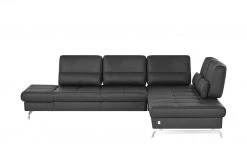 JOOP! Ecksofa Leder Loft 8108 | Rabe (Schwarz) rechts