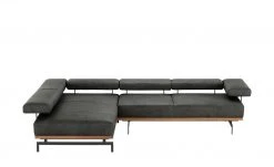 JOOP! Ecksofa Leder 24/7 8106 | Brikett (Schwarz) links