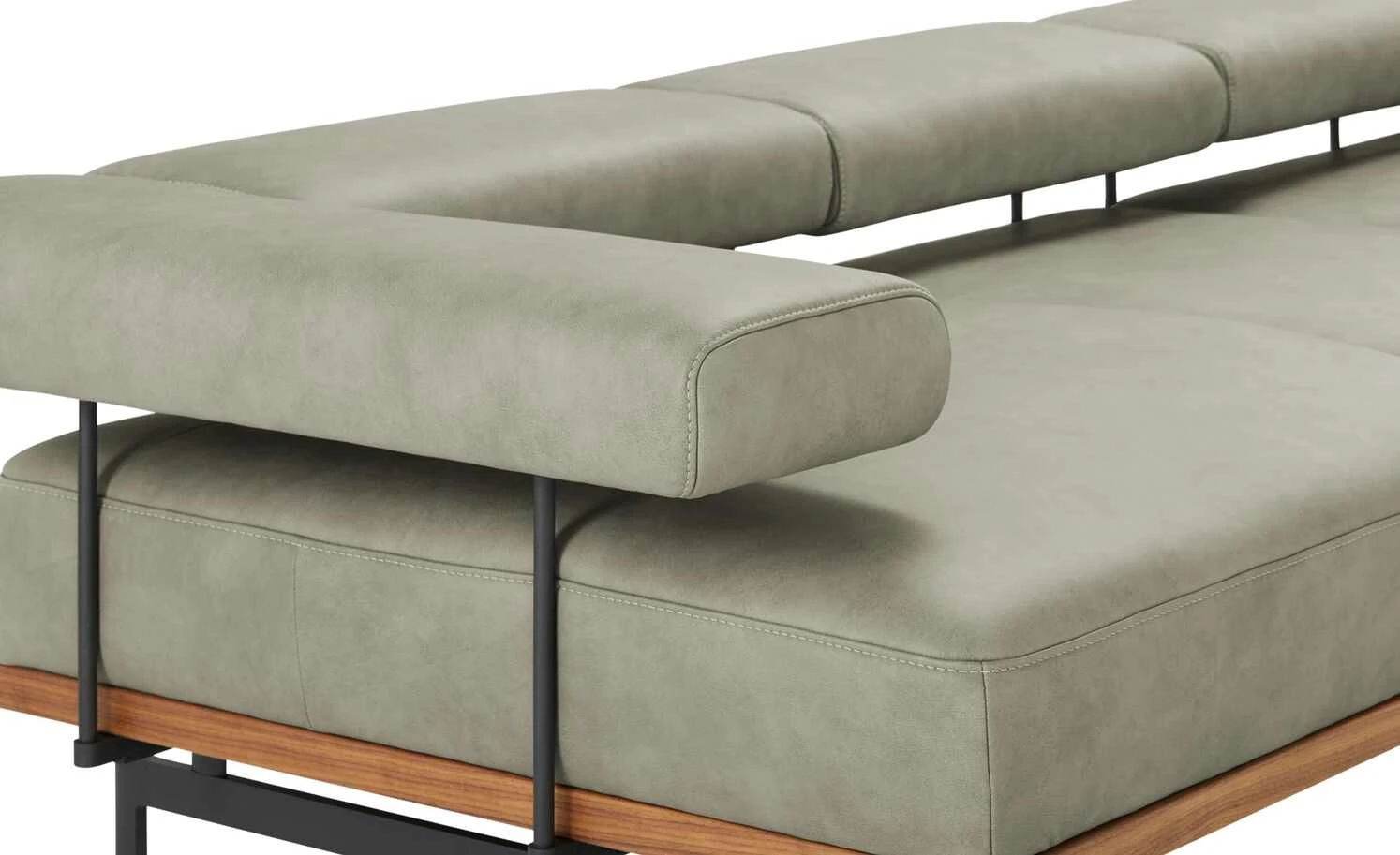 JOOP! Ecksofa Leder 24/7 8106 | Grau rechts 9 JOOP! Ecksofa Leder 24/7 8106 | Grau rechts – Bild 7