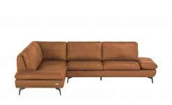 Wohnwert Ecksofa Amarena | Cognac (Orange-Braun) links