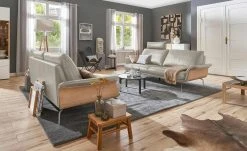 Nils Olsen Ledersofa Alva | Hellgrau 2,5