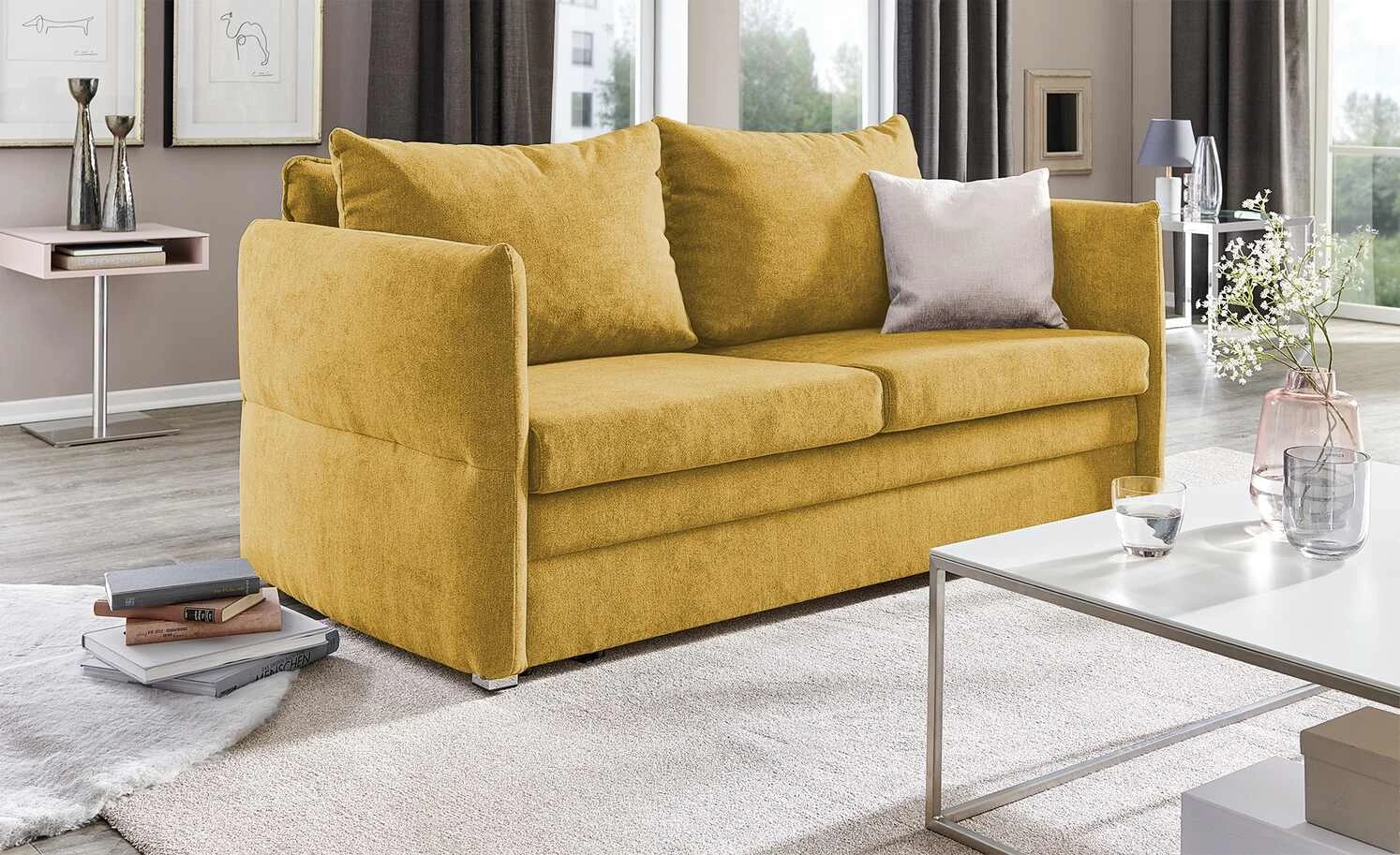 Schlafsofa Lennox | Senf (Gelb) 3 Schlafsofa Lennox | Senf (Gelb)