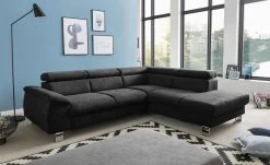 uno Ecksofa Micky | Schwarz rechts Grundfunktion