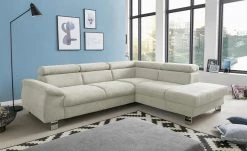 uno Ecksofa Micky | Platinum (Creme) rechts Grundfunktion