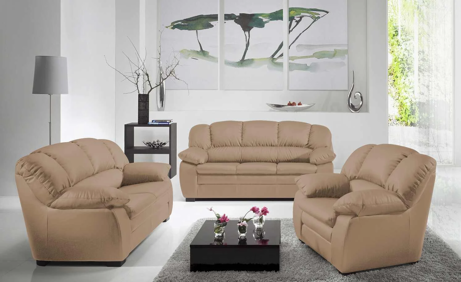 uno Ledersofa Casino | Cappuccino (Hellbraun) 2 3 uno Ledersofa Casino | Cappuccino (Hellbraun) 2