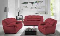 uno Ledersofa Casino | Rot 2