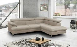 uno Ecksofa David | Sand (Beige) rechts Grundfunktion