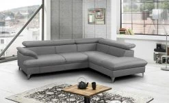 uno Ecksofa David | Grau rechts Grundfunktion