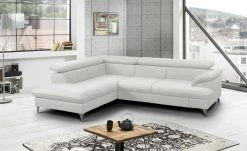 uno Ecksofa David | Argent (Hellgrau) links Grundfunktion