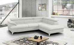 uno Ecksofa David | Argent (Hellgrau) rechts Erweiterte Funktion