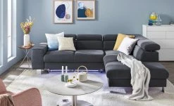 uno Ecksofa Los Angeles | Dark Blue (Dunkelblau) rechts Erweiterte Funktion