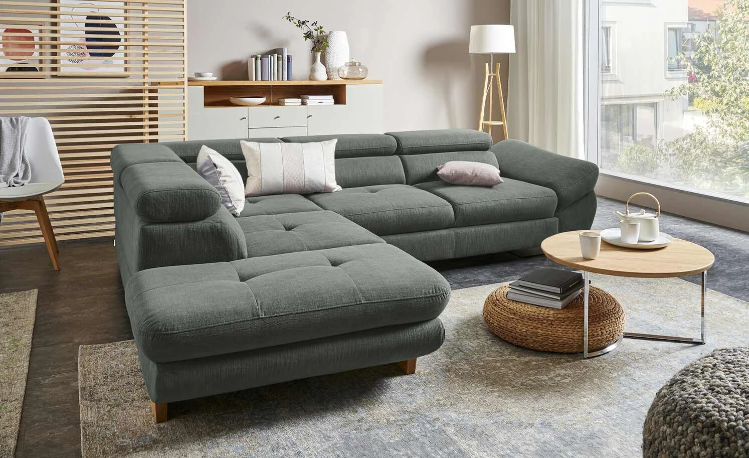 Switch Refresh Ecksofa Fabio | Grau links ohne 3 Switch Refresh Ecksofa Fabio | Grau links ohne