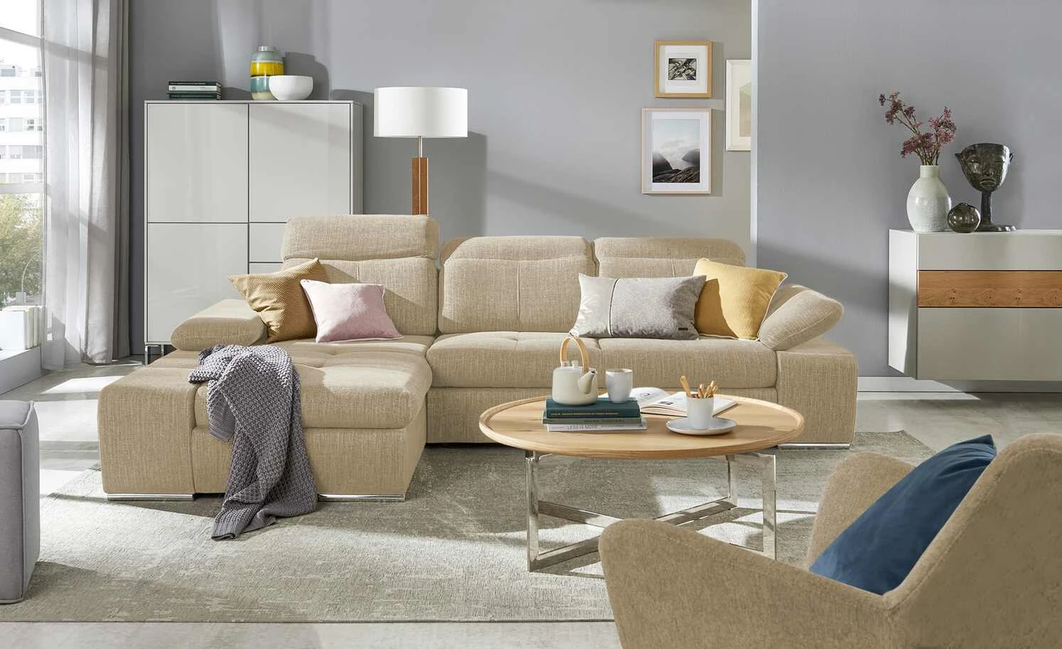 Switch Refresh Ecksofa Avilla | Stone (Beige) links Grundfunktion 3 Switch Refresh Ecksofa Avilla | Stone (Beige) links Grundfunktion