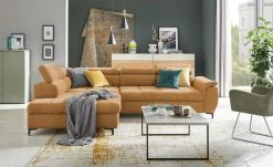 switch Ecksofa Denvo | Safran (Gelb-Orange) links Grundfunktion