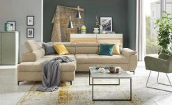 switch Ecksofa Denvo | Stone (Hellbraun) links Grundfunktion