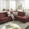 meinSofa Ecksofa Ivonne | Brombeer (Dunkelrot) rechts ohne