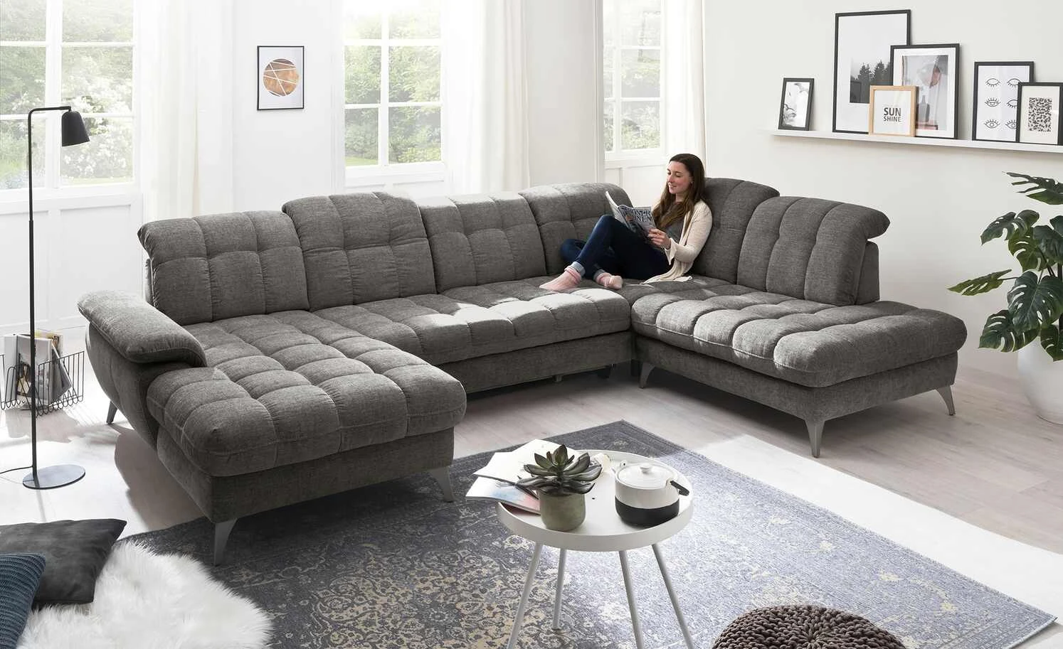 Wohnlandschaft Melly | Grau rechts 5 Wohnlandschaft Melly | Grau rechts – Bild 3