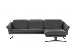 himolla Ecksofa Leder 1059 | Nero (Anthrazit) rechts Grundfunktion
