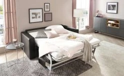 Betty Schlafsofa Betty | Dunkelbraun mit Kaltschaum-Matratze