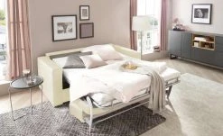 Betty Schlafsofa Betty | Beige mit Kaltschaum-Matratze