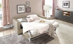 Betty Schlafsofa Betty | Schlamm (Beige) mit Kaltschaum-Matratze