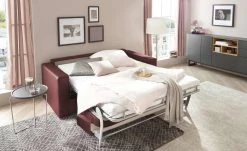 Betty Schlafsofa Betty | Dunkelrot mit Kaltschaum-Matratze