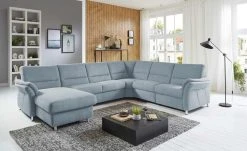 meinSofa Wohnlandschaft Donald | Eis (Hellblau) rechts ohne