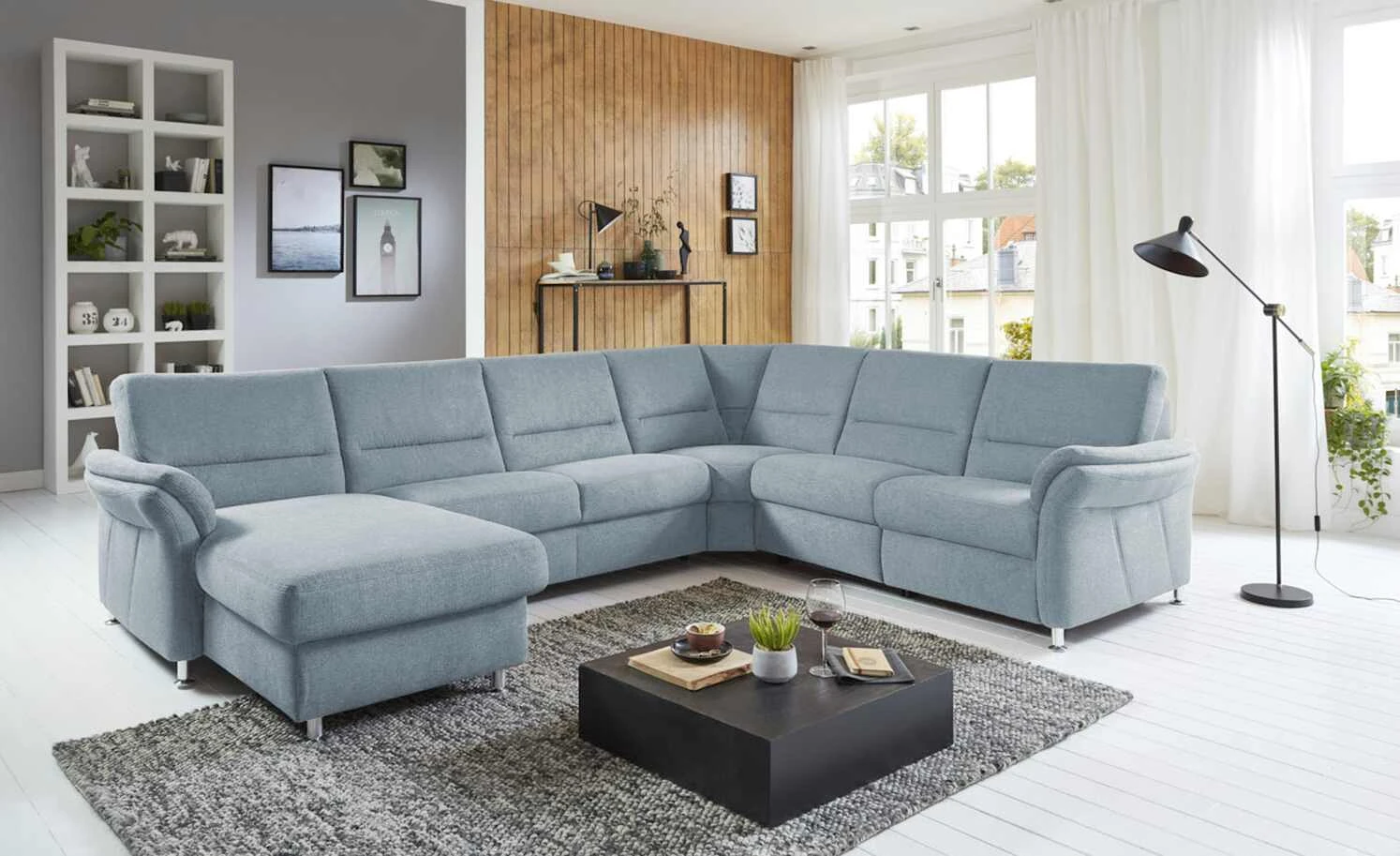 meinSofa Wohnlandschaft Donald | Eis (Hellblau) rechts ohne 3 meinSofa Wohnlandschaft Donald | Eis (Hellblau) rechts ohne