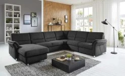 meinSofa Wohnlandschaft Donald | Schwarz rechts ohne