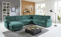 meinSofa Wohnlandschaft Donald | Petrol rechts ohne