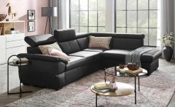 uno Ecksofa Town | Schwarz rechts Grundfunktion