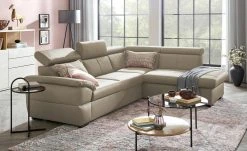 uno Ecksofa Town | Hellgrau (Braun-Grau) rechts Grundfunktion