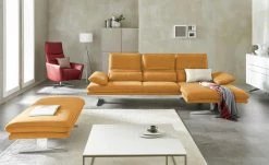 W.SCHILLIG Ecksofa Broadway | Brandy (Orange) rechts Grundfunktion