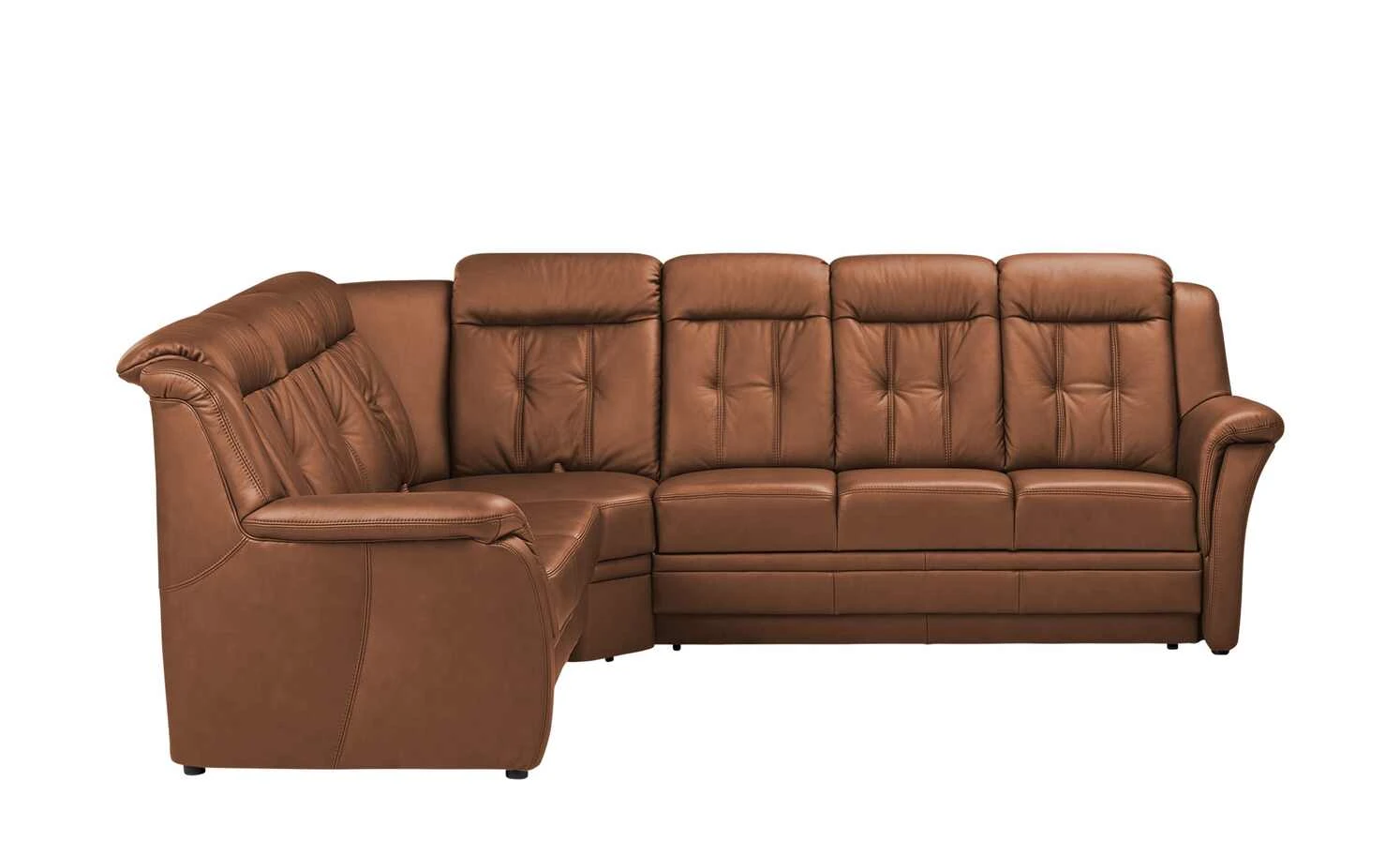 Polstermöbel Oelsa Komfort-Ecksofa aus Leder Andorra | Cognac (Orange-Braun) links Erweiterte Funktion 4 Polstermöbel Oelsa Komfort-Ecksofa aus Leder Andorra | Cognac (Orange-Braun) links Erweiterte Funktion – Bild 2