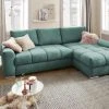 bobb Ecksofa Soumia | Petrol rechts Mikrofaser -Sofas Verkaufsladen 26409187 10 202106181242