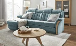 Polstermöbel Oelsa Ecksofa Andorra | Sky (Petrol) links Grundfunktion