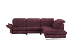 Mein Sofa bold Ecksofa Michelle | Brombeer (Dunkelrot) rechts Grundfunktion