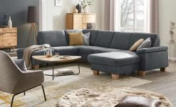 meinSofa Wohnlandschaft Samu | Graphit (Dunkelgrau) links ohne