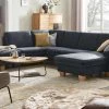 meinSofa Wohnlandschaft Samu | Nightblue (Dunkelblau) links ohne