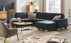 meinSofa Wohnlandschaft Samu | Nightblue (Dunkelblau) links ohne