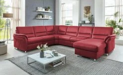 meinSofa Wohnlandschaft mit Boxspringpolsterung Donald | Rot links ohne