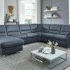 meinSofa Wohnlandschaft mit Boxspringpolsterung Donald | Denim (Dunkelblau) rechts ohne