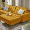 meinSofa Ecksofa Brenda | Curry (Gelb) rechts ohne